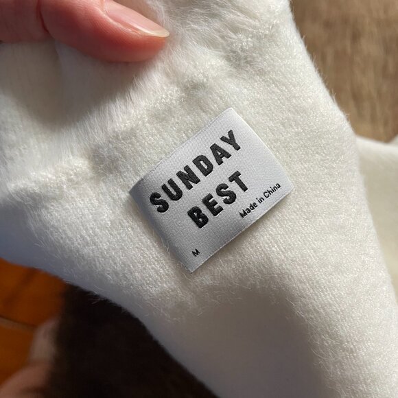 Aritzia Sunday Best White Milan Sweater Dress Mini - Picture 4 of 6